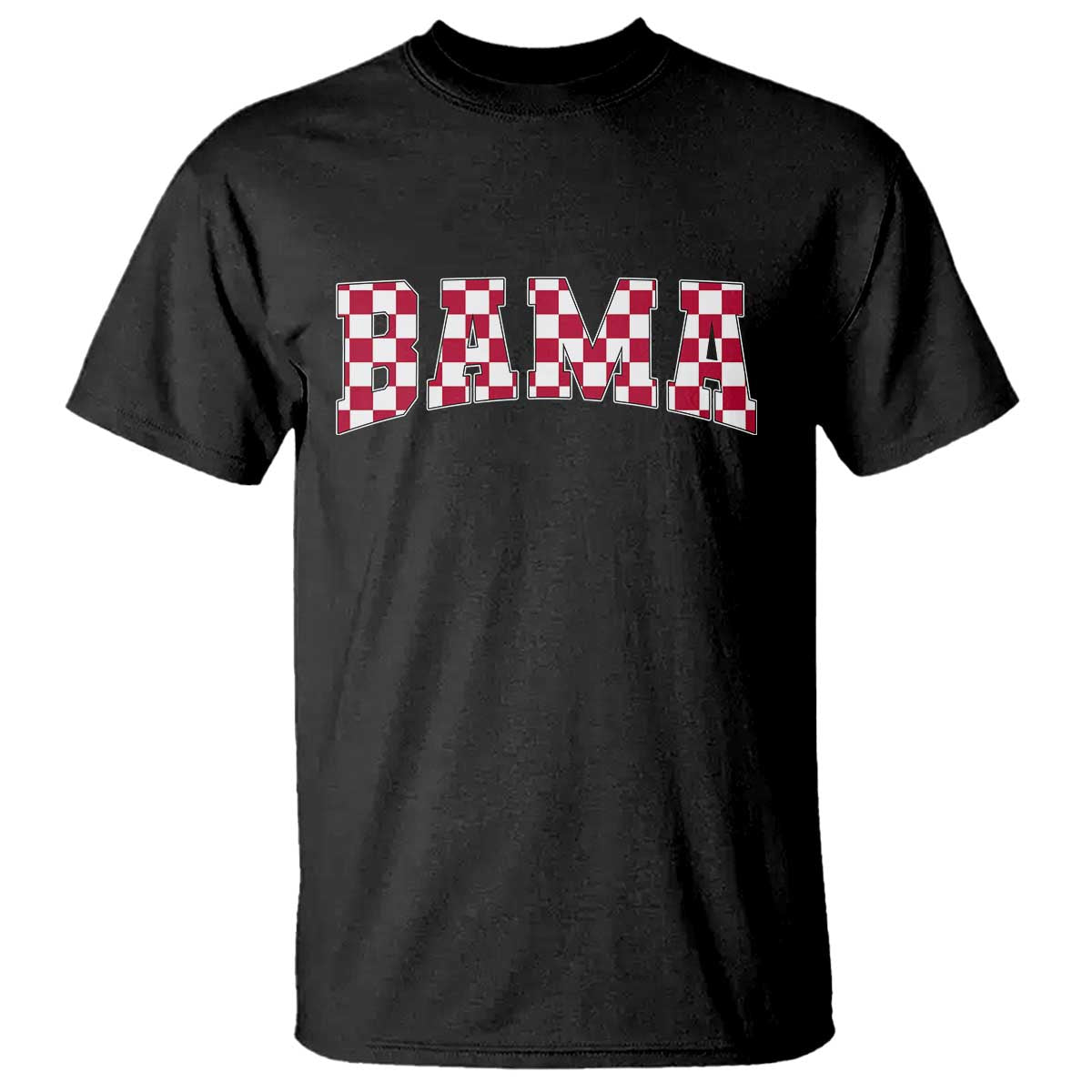 Vintage Bama T Shirt Retro Checkered Varsity Alabama Lover AL State TS10 Black Print Your Wear