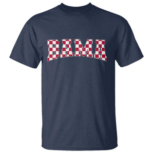 Vintage Bama T Shirt Retro Checkered Varsity Alabama Lover AL State TS10 Navy Print Your Wear