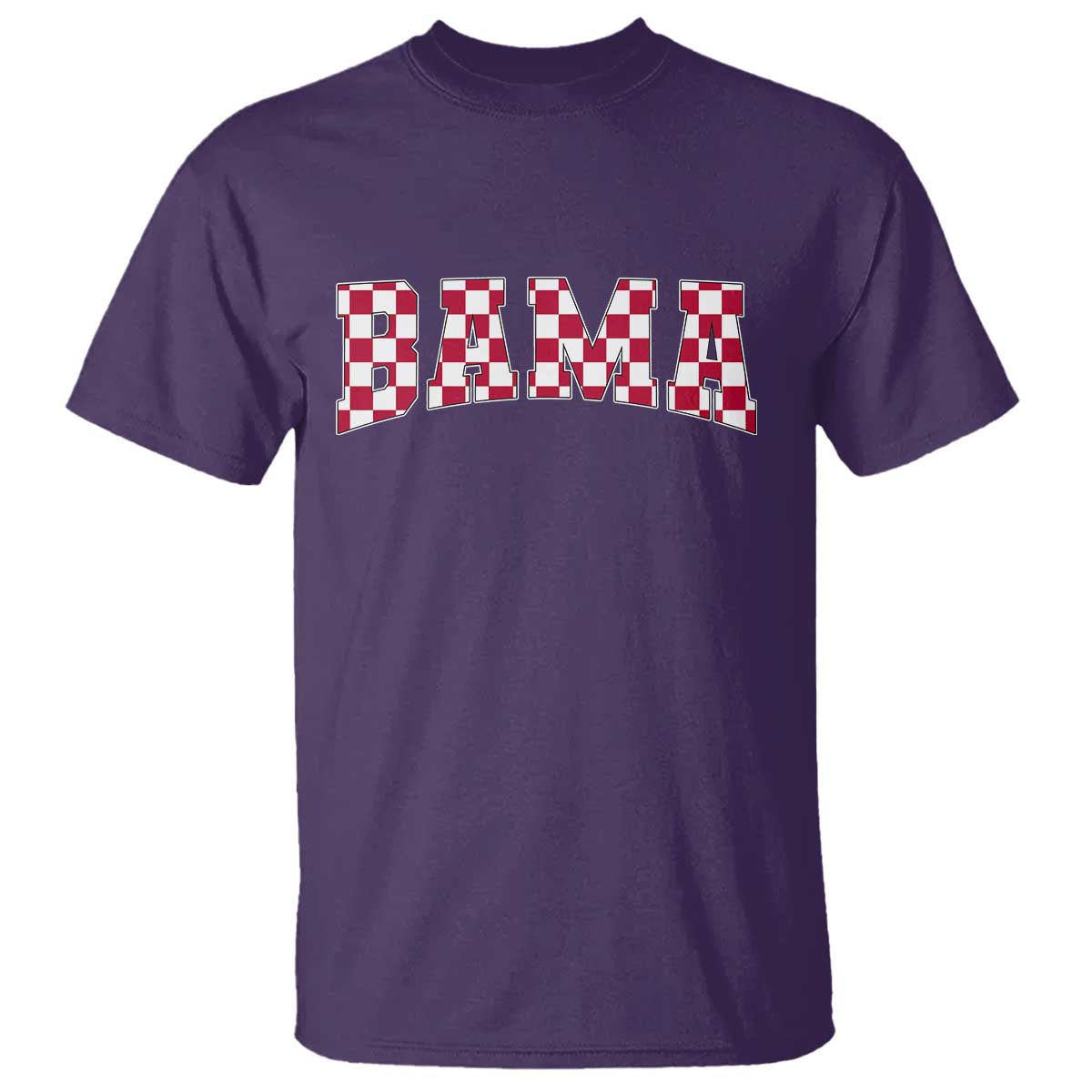 Vintage Bama T Shirt Retro Checkered Varsity Alabama Lover AL State TS10 Purple Print Your Wear