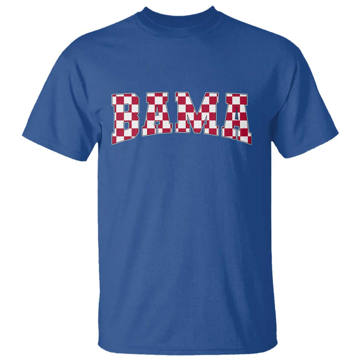 Vintage Bama T Shirt Retro Checkered Varsity Alabama Lover AL State TS10 Royal Blue Print Your Wear