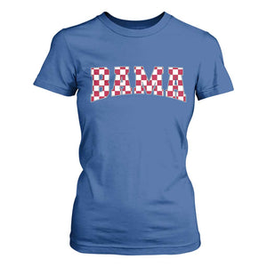Vintage Bama T Shirt For Women Retro Checkered Varsity Alabama Lover AL State TS10 Royal Blue Print Your Wear