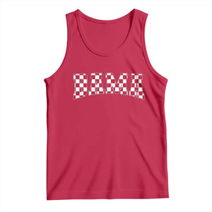 Vintage Bama Tank Top Retro Checkered Varsity Alabama Lover AL State TS10 Red Print Your Wear
