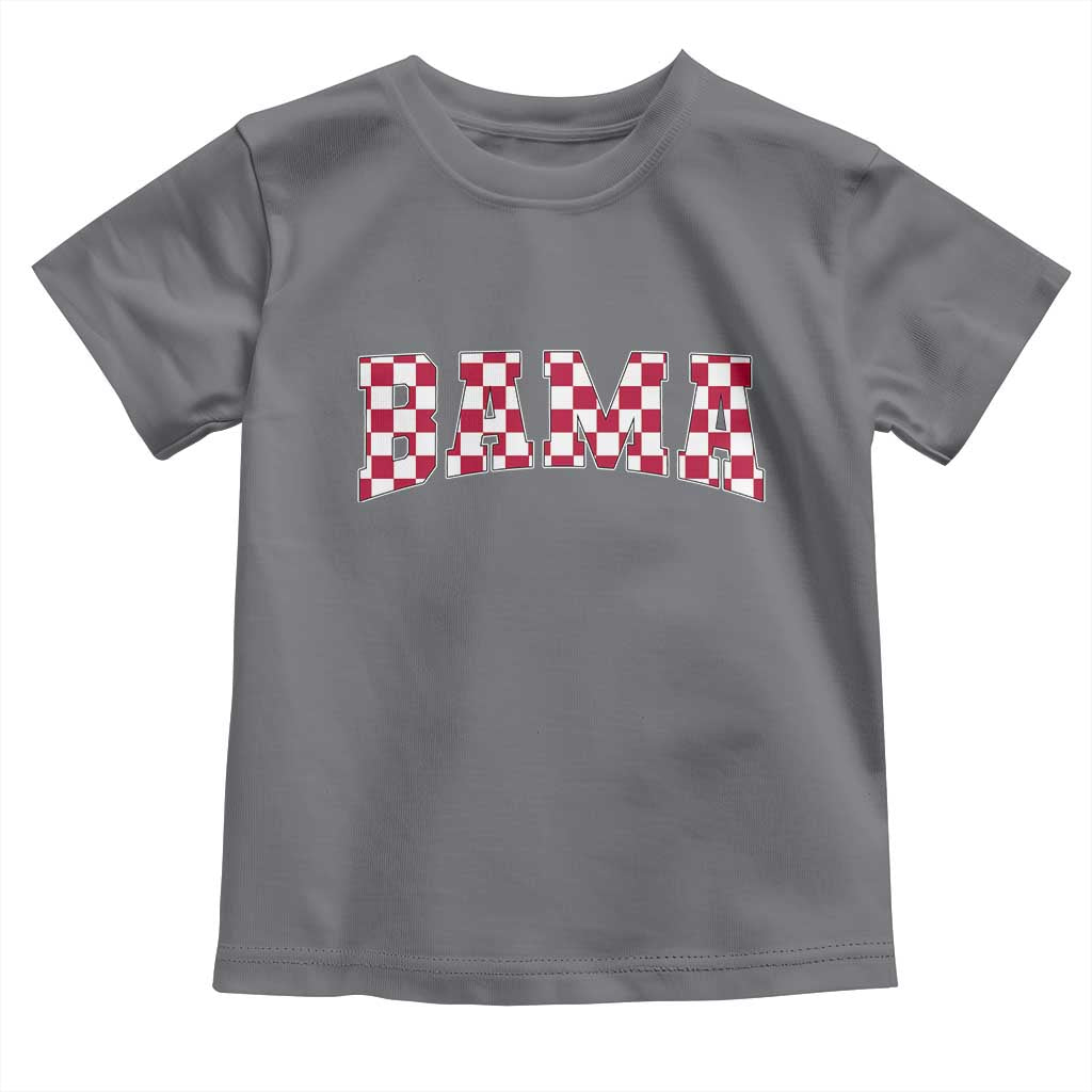 Vintage Bama Toddler T Shirt Retro Checkered Varsity Alabama Lover AL State TS10 Charcoal Print Your Wear