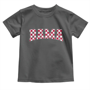 Vintage Bama Toddler T Shirt Retro Checkered Varsity Alabama Lover AL State TS10 Dark Heather Print Your Wear