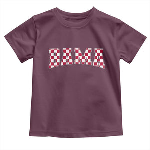 Vintage Bama Toddler T Shirt Retro Checkered Varsity Alabama Lover AL State TS10 Maroon Print Your Wear