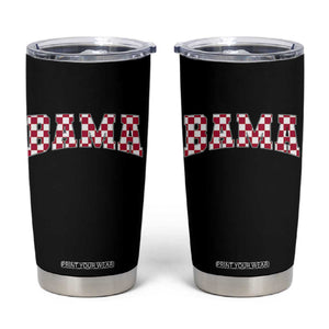 Vintage Bama Tumbler Cup Retro Checkered Varsity Alabama Lover AL State TS10 Black Print Your Wear