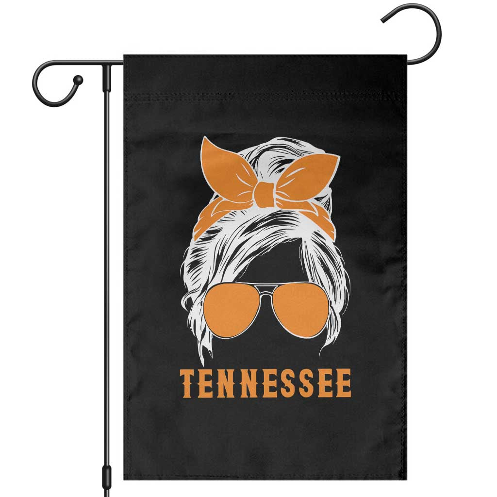 Tennessee Fan Garden Flag Volunteers College Football Lover Game Day Messy Bun TS10 Black Print Your Wear