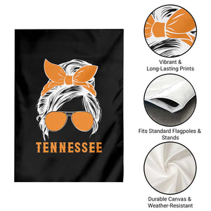 Tennessee Fan Garden Flag Volunteers College Football Lover Game Day Messy Bun TS10 Print Your Wear