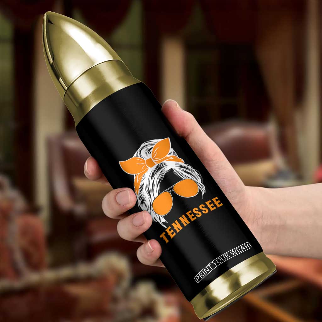 Tennessee Fan Bullet Tumbler Volunteers College Football Lover Game Day Messy Bun TS10 Print Your Wear