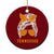 Tennessee Fan Ceramic Ornament Volunteers College Football Lover Game Day Messy Bun TS10 1pc Red Print Your Wear