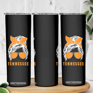 Tennessee Fan Skinny Tumbler Volunteers College Football Lover Game Day Messy Bun TS10 Print Your Wear