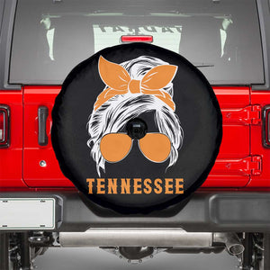 Tennessee Fan Spare Tire Cover Volunteers College Football Lover Game Day Messy Bun TS10 Black Print Your Wear