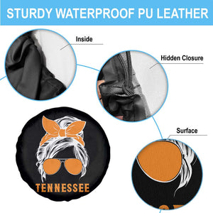 Tennessee Fan Spare Tire Cover Volunteers College Football Lover Game Day Messy Bun TS10 Print Your Wear