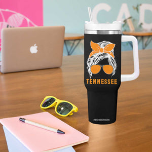 Tennessee Fan Tumbler With Handle Volunteers College Football Lover Game Day Messy Bun TS10 Print Your Wear