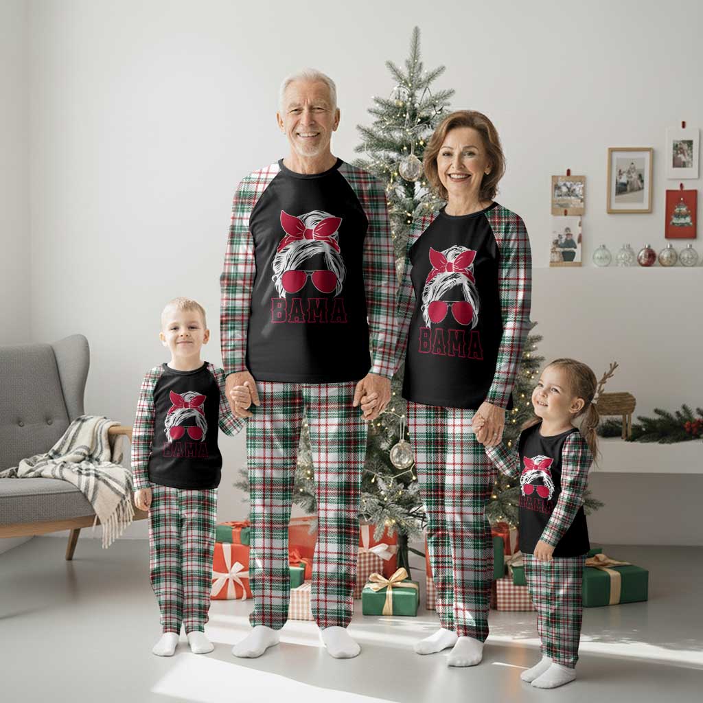 Alabama Fan Plaid Pajama Set Bama Football Lover Game Day Messy Bun TS10 Christmas Plaid Print Your Wear