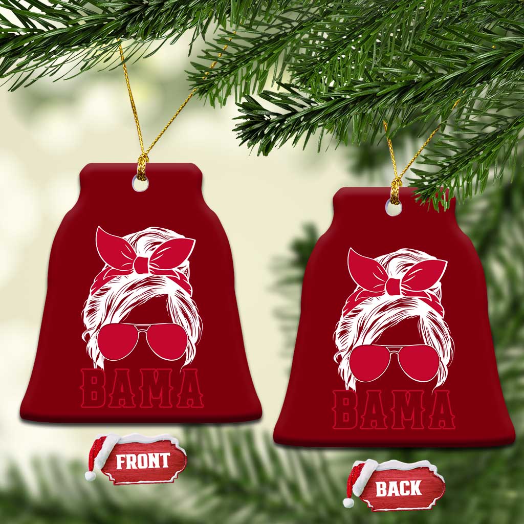 Alabama Fan Ceramic Ornament Bama Football Lover Game Day Messy Bun TS10 Print Your Wear