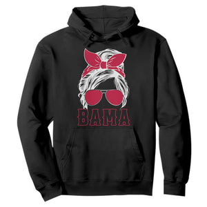 Alabama Fan Hoodie Bama Football Lover Game Day Messy Bun TS10 Black Print Your Wear