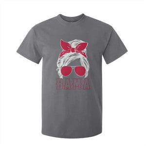 Alabama Fan T Shirt For Kid Bama Football Lover Game Day Messy Bun TS10 Charcoal Print Your Wear