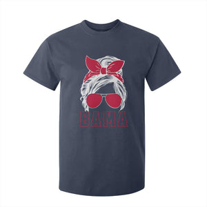Alabama Fan T Shirt For Kid Bama Football Lover Game Day Messy Bun TS10 Navy Print Your Wear