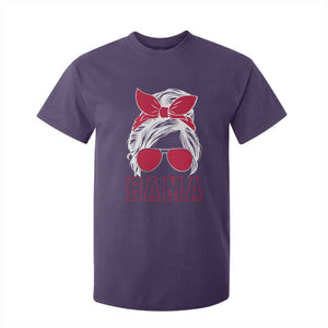 Alabama Fan T Shirt For Kid Bama Football Lover Game Day Messy Bun TS10 Purple Print Your Wear