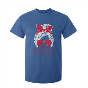 Alabama Fan T Shirt For Kid Bama Football Lover Game Day Messy Bun TS10 Royal Blue Print Your Wear