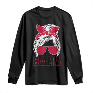 Alabama Fan Long Sleeve Shirt Bama Football Lover Game Day Messy Bun TS10 Black Print Your Wear