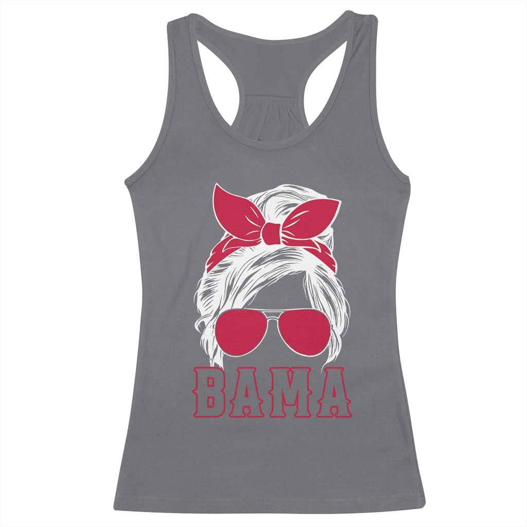 Alabama Fan Racerback Tank Top Bama Football Lover Game Day Messy Bun TS10 Charcoal Print Your Wear