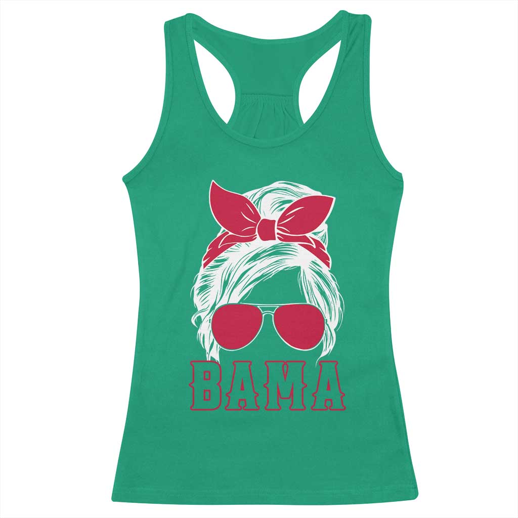 Alabama Fan Racerback Tank Top Bama Football Lover Game Day Messy Bun TS10 Irish Green Print Your Wear