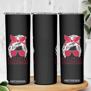 Alabama Fan Skinny Tumbler Bama Football Lover Game Day Messy Bun TS10 Print Your Wear