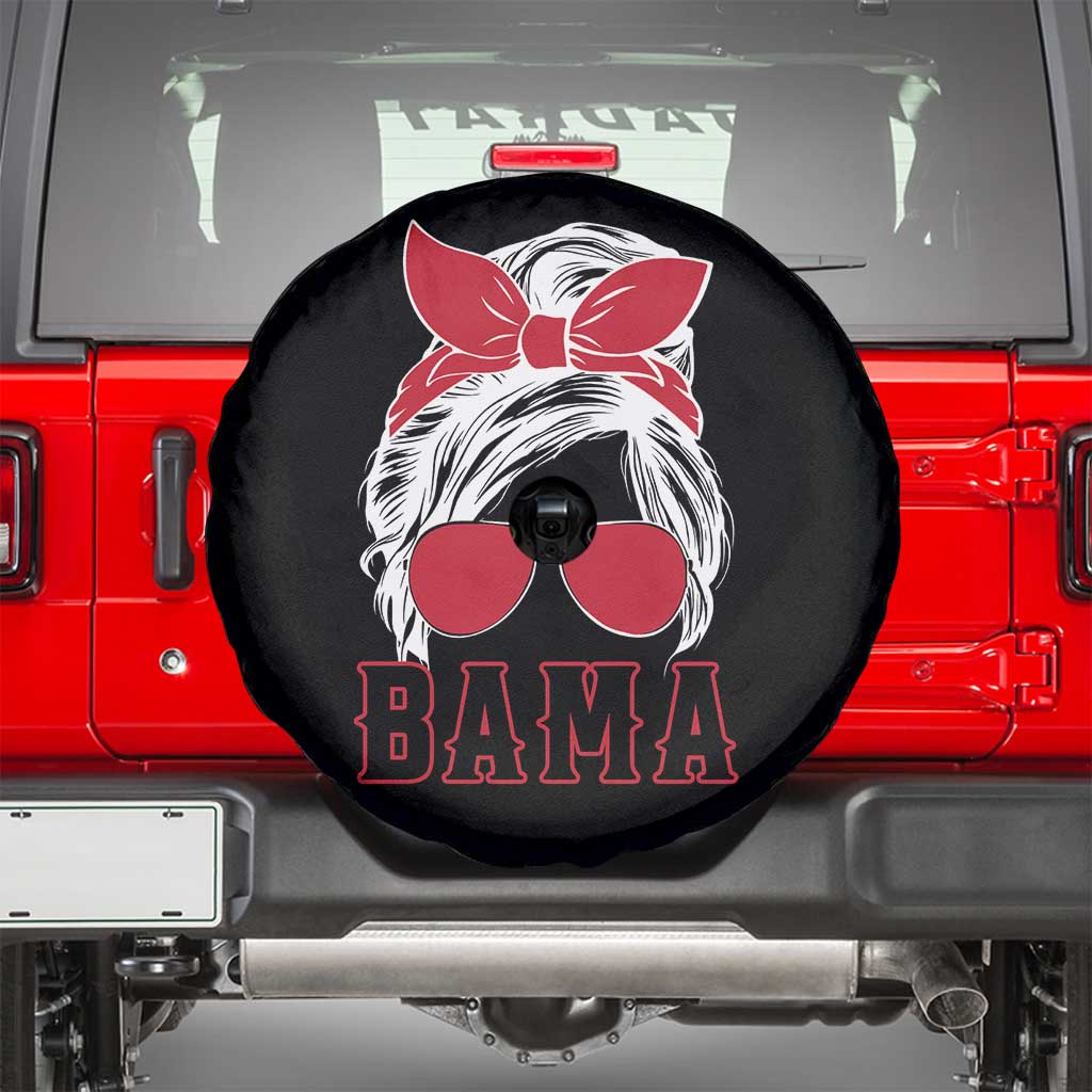 Alabama Fan Spare Tire Cover Bama Football Lover Game Day Messy Bun TS10 Black Print Your Wear