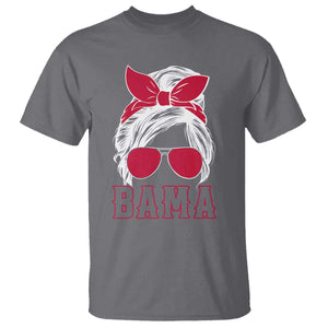 Alabama Fan T Shirt Bama Football Lover Game Day Messy Bun TS10 Charcoal Print Your Wear