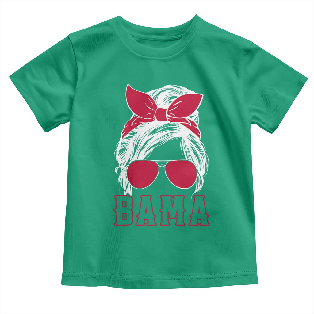 Alabama Fan Toddler T Shirt Bama Football Lover Game Day Messy Bun TS10 Irish Green Print Your Wear