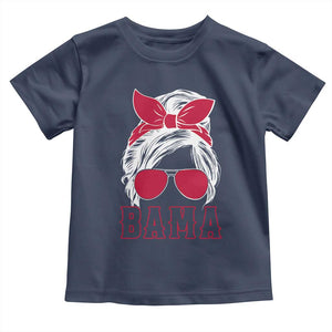 Alabama Fan Toddler T Shirt Bama Football Lover Game Day Messy Bun TS10 Navy Print Your Wear