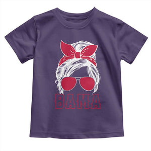 Alabama Fan Toddler T Shirt Bama Football Lover Game Day Messy Bun TS10 Purple Print Your Wear