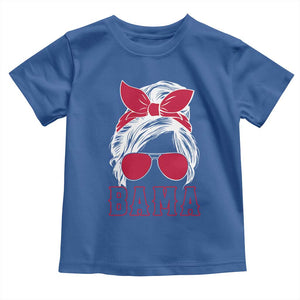 Alabama Fan Toddler T Shirt Bama Football Lover Game Day Messy Bun TS10 Royal Blue Print Your Wear