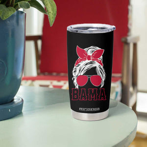Alabama Fan Tumbler Cup Bama Football Lover Game Day Messy Bun TS10 Print Your Wear