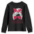 Alabama Fan Youth Sweatshirt Bama Football Lover Game Day Messy Bun TS10 Black Print Your Wear