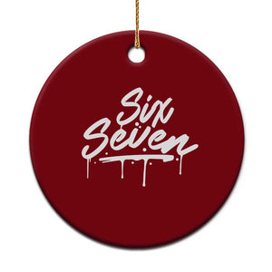 Fun Six Seven Meme Ceramic Ornament Funny 6 7 Meme Gen Alpha Slang Streetwear TS10 1pc Red Print Your Wear