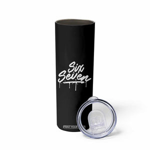 Fun Six Seven Meme Skinny Tumbler Funny 6 7 Meme Gen Alpha Slang Streetwear TS10 Print Your Wear