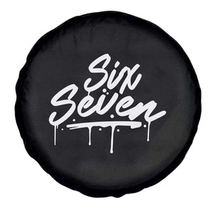 Fun Six Seven Meme Spare Tire Cover Funny 6 7 Meme Gen Alpha Slang Streetwear TS10 Print Your Wear