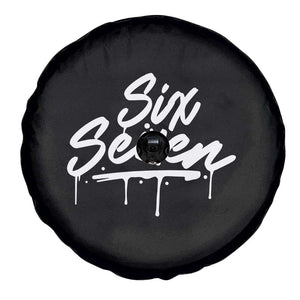 Fun Six Seven Meme Spare Tire Cover Funny 6 7 Meme Gen Alpha Slang Streetwear TS10 Print Your Wear