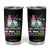 Metastatic Breast Cancer Awareness Ghost Tumbler Cup Halloween Green Teal Pink Ribbon TS10 Black Print Your Wear