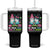 Metastatic Breast Cancer Awareness Ghost Tumbler With Handle Halloween Green Teal Pink Ribbon TS10 One Size: 40 oz Black Print Your Wear