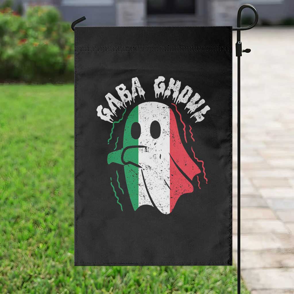 Gabagool Ghost Italian Garden Flag Funny Halloween Costume Gaba Ghoul Pun TS10 Print Your Wear