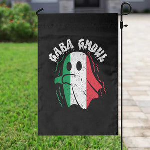 Gabagool Ghost Italian Garden Flag Funny Halloween Costume Gaba Ghoul Pun - Print Your Wear