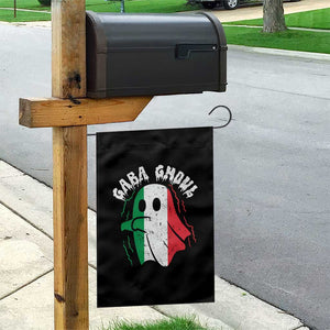 Gabagool Ghost Italian Garden Flag Funny Halloween Costume Gaba Ghoul Pun - Print Your Wear