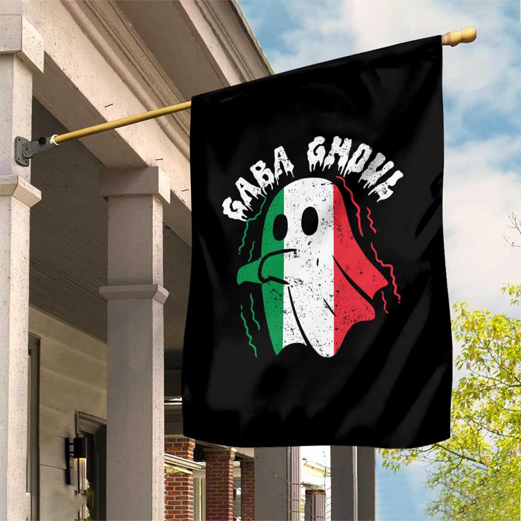 Gabagool Ghost Italian Garden Flag Funny Halloween Costume Gaba Ghoul Pun TS10 Print Your Wear