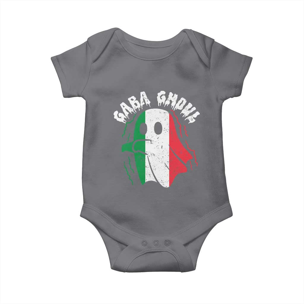 Gabagool Ghost Italian Baby Onesie Funny Halloween Costume Gaba Ghoul Pun TS10 Charcoal Print Your Wear