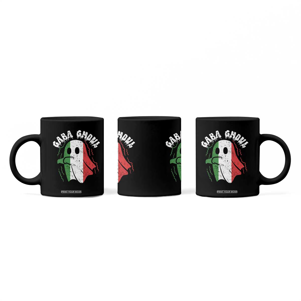 Gabagool Ghost Italian Coffee Mug Funny Halloween Costume Gaba Ghoul Pun TS10 Print Your Wear