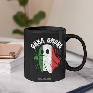 Gabagool Ghost Italian Coffee Mug Funny Halloween Costume Gaba Ghoul Pun - Print Your Wear